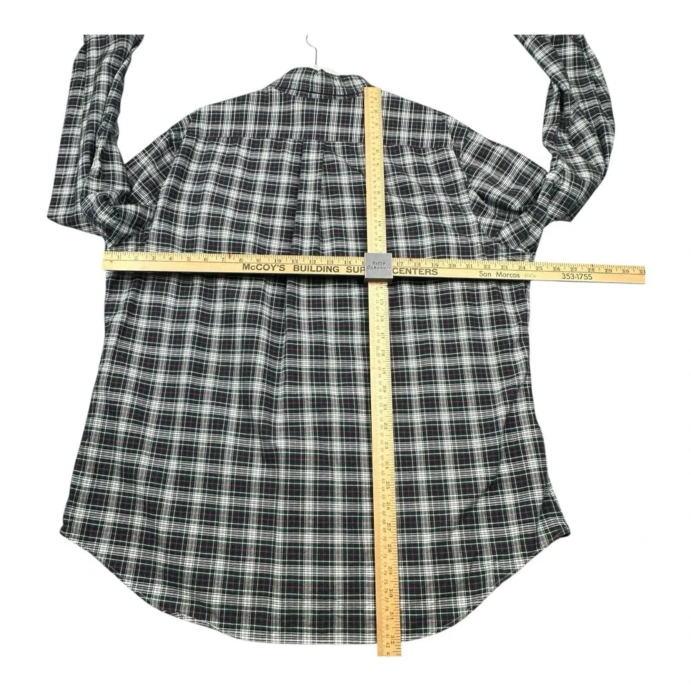 Polo Ralph Lauren Shirt Men XL Green White Black Red Tartan Plaid Classic Preppy